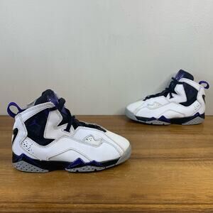 Nike Air Jordan True Flight White Purple Youth Sneaker Size 11C